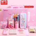 Andstal Pink Kids Stationery Set Stationery de la escuela de dibujos animados Papelery de regreso a los estudiantes